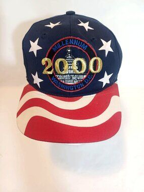 Vintage ATT Headwear Rare American Flag Millennium 2000 Washington DC Hat Cap US